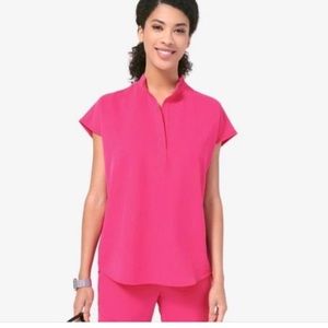 Hot pink Figs rafaela top and zamora joggers set